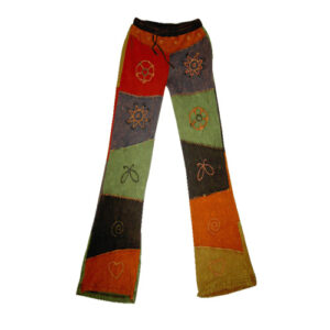 Rib Cotton with Hand Work Hippie Patchwork Pant