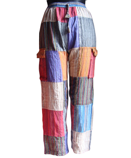 Prismatic hippie Patchwork Pant Made in Nepal