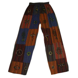 Stone Wash Hippie Patchwork Pant