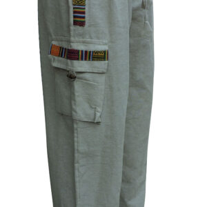 Gray Tone Retro Style Cotton Pant