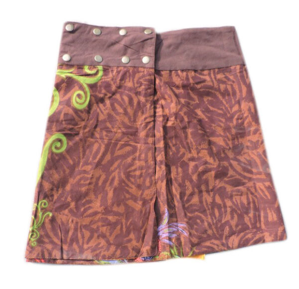 Brown tone hippie gypsy cotton skirt