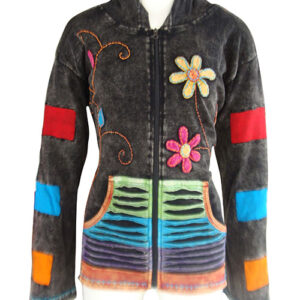 Black Mix Fine Razor Cut Cotton Jacket