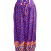 Purple Printed Silk Trousers
