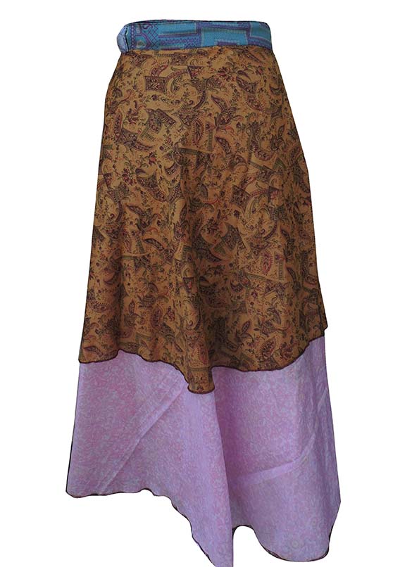 Unique Block Patterns Hippie Silk Sari