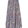 Unique Patterns Added Long Wrap Skirt