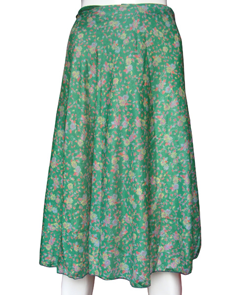 Forest Green Tone Printed Silk Wrapper