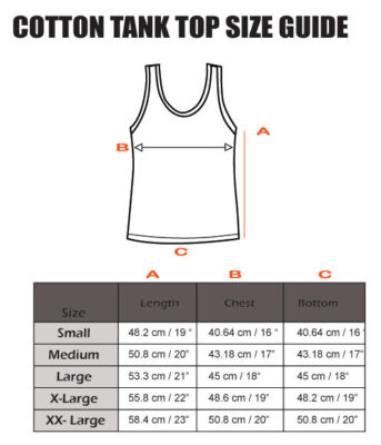 Hippie Tank Top Size Chart