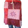 Colorful patches stitched hippie cotton skirt