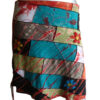 Vibrant patches added embroidered cotton skirts