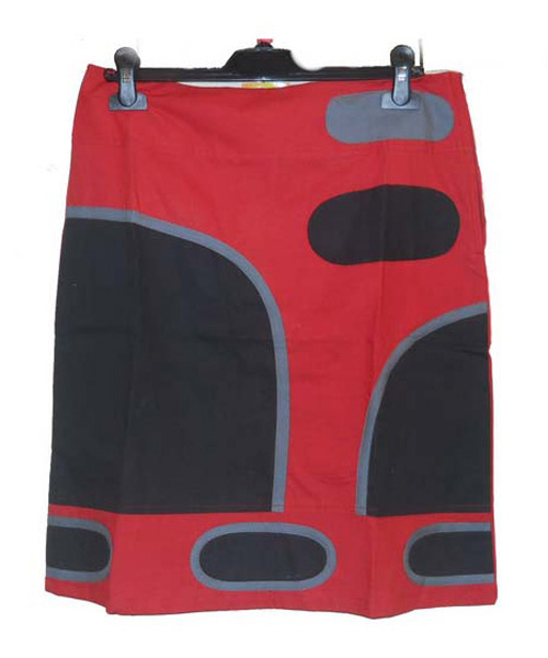 Women cotton solid design wrap skirt