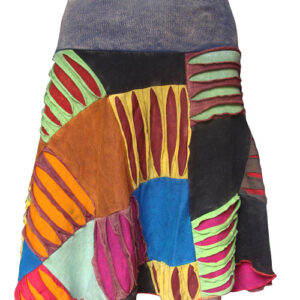 Hippie razor cuts & patchwork skirt