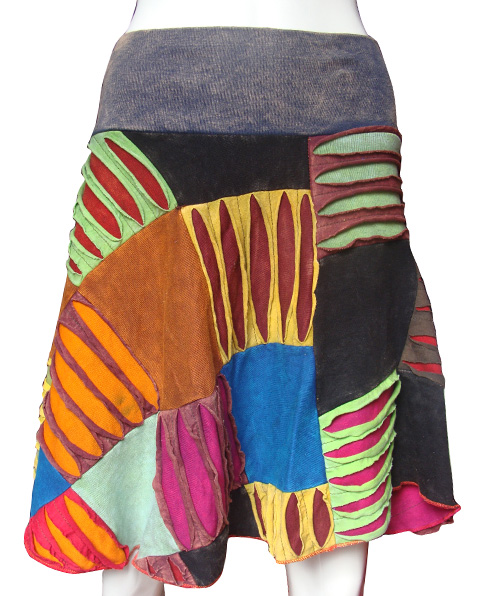 Hippie razor cuts & patchwork skirt - Clothing in Nepal Pvt Ltd