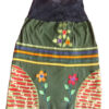 Hippie cotton skirt with hand embroidery