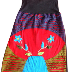 Boho hand embroidered ethnic cotton skirt
