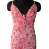 Pink Tone Flower Prints Stylish Ladies Dress