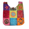 Hippie canvas women cotton hand bag with razor cuts