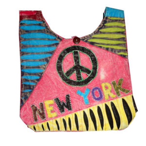 Funky Design Sustainable Cotton Shoulder Bag