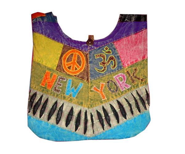 Folk Prints Added Cotton Shoulder Bag