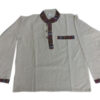 Made in Nepal Ethnic Gray Tamang Cotton Kurtha