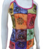 Tie Dye Patchwork Tie Dye Hand Block Hippie Boho Tank Top