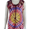 Boho Spider Net Tie Dye Sleeveless T-shirt