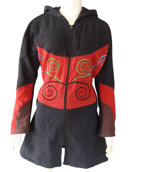 Full Sleeve Hippie Women Long Cotton Jacket - Clothing in Nepal Pvt Ltd