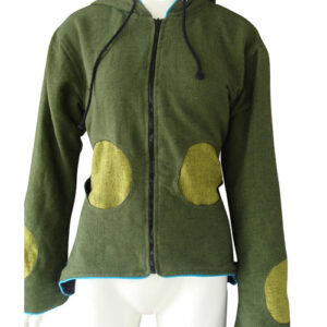 Hooded Hippie Light Green Women Jacket