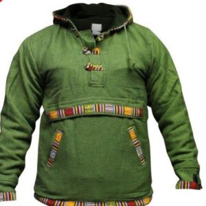 Bhutanese Border Hippie Winter Man Jacket with Fleece Lined