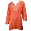 Orange Ladies Cotton Kurta