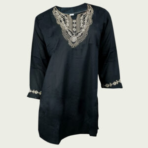 Black Ladies Cotton Kurta