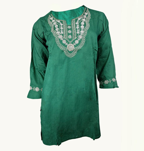 Green Tone Comfy Ladies Cotton Kurtha