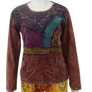 Multi patched Funky Cotton Top for winter