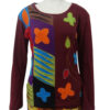 Razor Cut & Embroidery Hippie Ladies Top