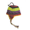Organic Wool Colorful Beanie Hat with Earflap