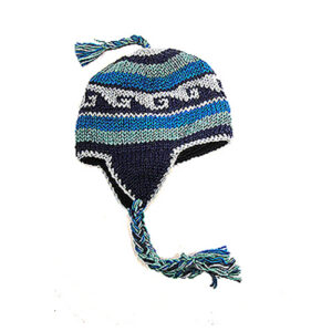 Crochet Bluish Mix Woolen Hat