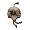 Leaves Printed Prismatic Woolen Earflap Beanie