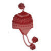 Hand Knitted Red Earflap Beanie