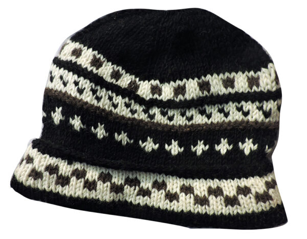 Hippie Wool Beanie Hat Fleece Lining