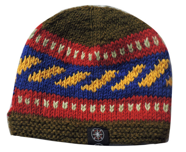 Hippie Wool Beanie Hat Fleece Lining