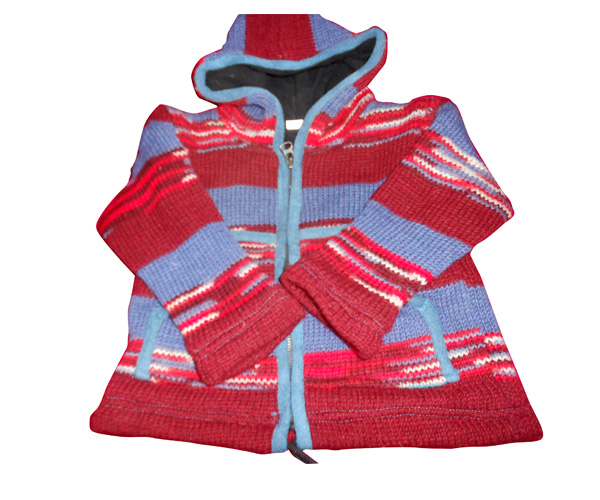 Artisan made warm woolen winter hoodie