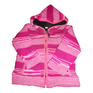 Pink mix hippie sheep wool jacket for kid