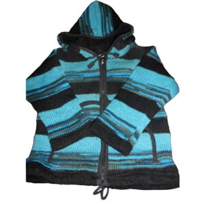 Made in Nepal prismatic woolen jacket