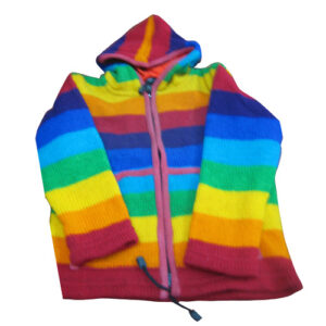 Rainbow explosion Kid’s woolen hoodie
