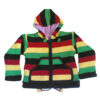 Light bold full zipper woolen kid jacket