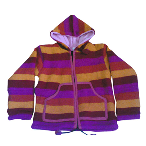 Prismatic hippie heavy woolen kid hoodie