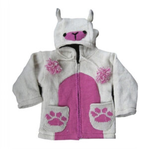 Fair trade boho teddy style wool jacket
