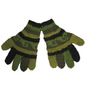 Striking Handmade Full Finger Woolen Gloves