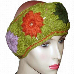 multi embroidered jazzy wool made head band