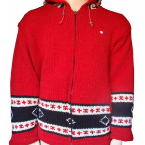 Bohemian Pure woolen red hippie jacket