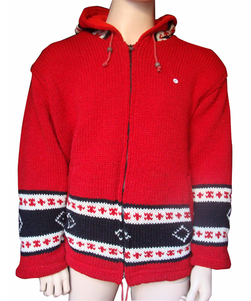 Bohemian Pure woolen red hippie jacket